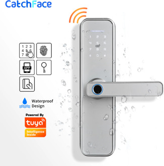 Tuya Smart Fingerprint Door Lock Safe Digital Electronic Lock With WiFi APP Password RFID Unlock For Home Security