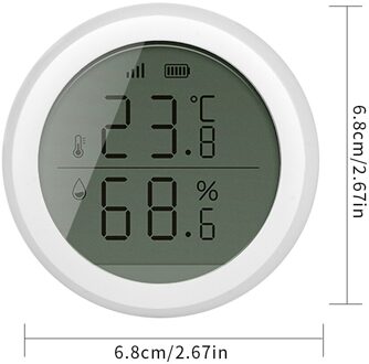 Tuya Smart Home Zigbee Temperatuur En Vochtigheid Sensor Indoor Hygrometer Thermometer Met Led Scherm Werkt Met Alexa Google