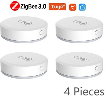 Tuya/Smart Leven App Zigbee Smart Temperatuur En Vochtigheid Sensor Werken Met Zigbee Hub Via Alexa Google Thuis Smart thuis 4 stukken