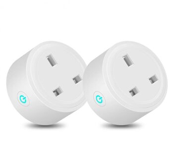 Tuya Smart Leven Uk Plug Smart Socket Wifi Verbinding Afstandsbediening Met Power Statistieken Timing Functie Voor Alexa Google Thuis 2stk 16A