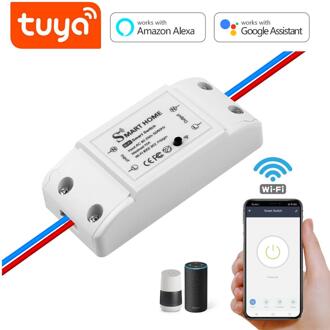 Tuya Smart Leven Universele Breaker Wifi Relais Schakelaar Draadloze Voice Afstandsbediening Smart Huis Werk Met Alexa Google Home Ifttt