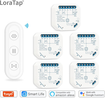 Tuya Smart Life Curtain Switch Module Remote Control Blinds Roller Shutter RF+WIFI App Timer Google Home Aelxa Echo Smart Home