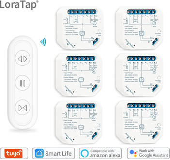 Tuya Smart Life Curtain Switch Module Remote Control Blinds Roller Shutter RF+WIFI App Timer Google Home Aelxa Echo Smart Home