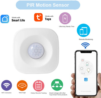 Tuya smart life smart home security alert system wifi PIR motion sensorWireless Passive Infrared Alarm Detector Burglar Alarm