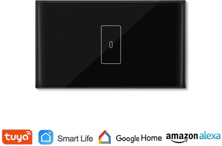 Tuya Smart Life WiFi Boiler Water Heater Switch Black 4400W App Remote Control Timer Voice Control Google Home Alexa Echo Dot