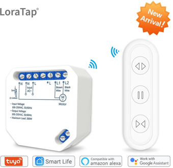 Tuya Smart Life WiFi Curtain Blind Switch Module with Remote for Roller Shutter Electric Motor Google Home Aelxa Echo Smart Home