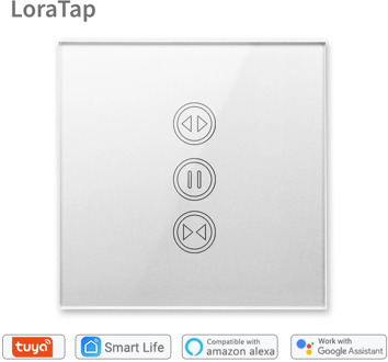 Tuya Smart Life WiFi Curtain Switch Silver for Electric Motorized Curtain Blind Roller Shutter Google Home Alexa Voice Control