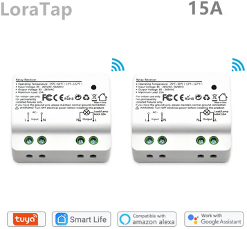 Tuya Smart Life WiFi Switch Module 15A Alexa Echo Google Home Voice Control, App Remote Control Lights, Set Timer for Device