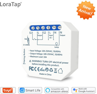 Tuya Smart Life Wifi Switch Relay Breaker Module Automation Smart Lighting Google Home Alexa Echo Remote Control App timer 10A
