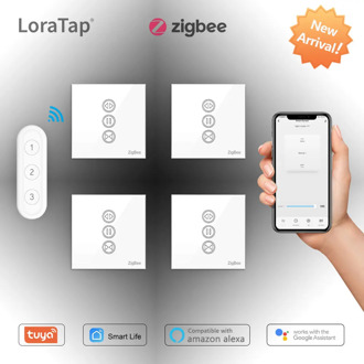 Tuya Smart Life ZigBee 3.0 Curtain Blind Switch and Remote for Roller Shutter Gateway Needed Google Home Alexa Voice Control