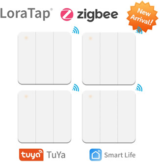 Tuya Smart Life ZigBee Smart Home Wireless Switch 3 Gangs Remote Tuya Zigbee Hub Required No limit to Control Home Device