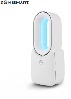 Tuya Smart No-Blad Ventilator Met Kleurrijke Nachtlampje Alexa Google Home Control Baby Care Lage Noise Bladloze Ventilator