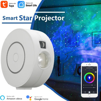 Tuya Smart Star Projector WiFi Laser Starry Sky Projector Waving Night Light Led Colorful APP Wireless Control Alexa Compatible