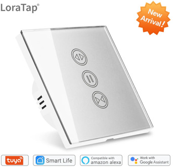 Tuya Smart WiFi Curtain Blind Switch for Roller Shutter electric Motor Google Home Alexa DIY Smart Home App Timer Silver Color