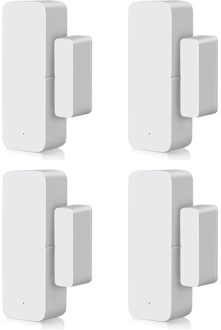 Tuya Smart Wifi Deur Sensor Deur Open/Gesloten Detectoren Smart Leven App Alert Beveiliging Alarm Compatibel Met Alexa Google thuis 4stk