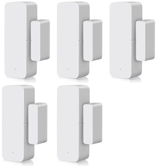 Tuya Smart Wifi Deur Sensor Deur Open/Gesloten Detectoren Smart Leven App Alert Beveiliging Alarm Compatibel Met Alexa Google thuis 5stk