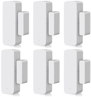 Tuya Smart Wifi Deur Sensor Deur Open/Gesloten Detectoren Smart Leven App Alert Beveiliging Alarm Compatibel Met Alexa Google thuis 6stk