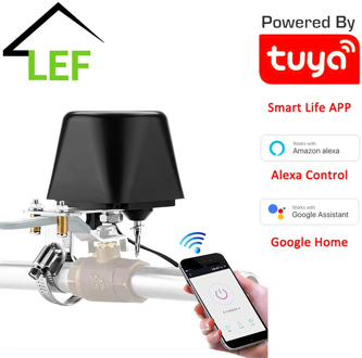 Tuya Smart Wireless Control Gas Water Valve WiFi Shut Off Controller Work with Smart Life App and Alexa Google Assistant