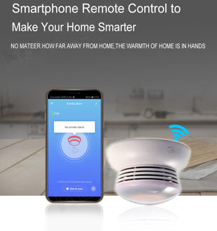 Tuya WIFI Rookmelder rookmelder Fire Bescherming Alarm Sensor met batterij Draadloze Bediende Smart Leven Home Security