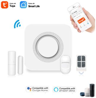Tuya Wifi Smart Alarm 433Mhz Draadloze Strobe Sirene Geluid En Licht Sirene 100dB Home Security Wifi Alarmsysteem App controle