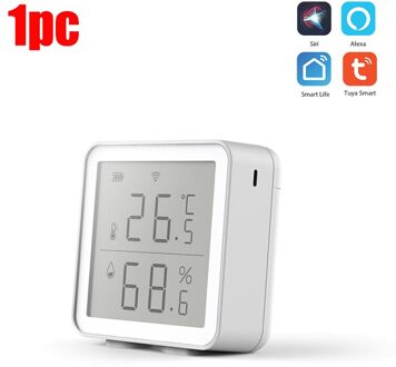 Tuya Wifi Temperatuur En Vochtigheid Sensor Indoor Intelligente Linkage Temperatuur En Vochtigheid Abnormale Sensor Met Alexa Google 1stk