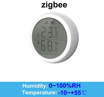 Tuya Wifi & Zigbee Temperatuur En Vochtigheid Sensor Controller Indoor Hygrometer Thermometer Met Google Assistent Voor Smart Hom Zigbee model