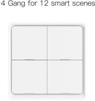 Tuya Zigbee 4 Gang Draadloze 12 Scène Schakelaar Drukknop Controller Batterij Aangedreven Automation Switch Werk Met Alexa Google Thuis