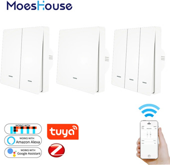 Tuya ZigBee Push Light Switch ZigBee Hub Required Smart Home Automation Wireless Remote Control Work with Tuya ZigBee Hub only