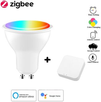 Tuya Zigbee Slimme Lamp 4W Kleur Veranderende Rgbcw Led Lamp Dimbare Gu10 100V-240V Smart leven App Voice Control Met Alexa option 1