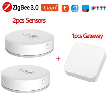 Tuya Zigbee Smart Home Temperatuur En Vochtigheid Sensor Batterij Aangedreven Werkt Met Google Assistent En Tuya Zigbee Hub reeks 2