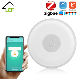 Tuya Zigbee Smart Home Water Leak Sensor Wireless Flooding Detector Water Leakage Detection Alert Water Level Overflow Alarm