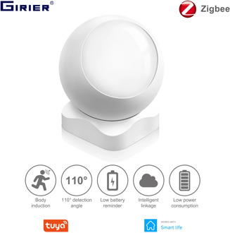 Tuya ZigBee Smart PIR Motion Sensor, Wireless Remote Infrared Human Body Detector for Home Security, Works with Smart Life App