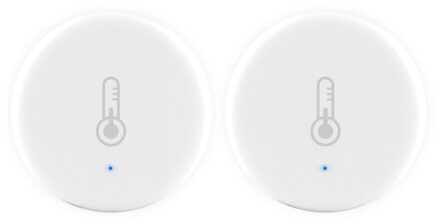 Tuya Zigbee Smart Temperatuur En Vochtigheid Sensor Tuya/Smart Leven App Batterij Aangedreven Smart Home Security Alexa Google Thuis 2stk