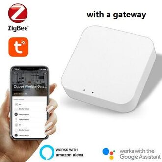 Tuya Zigbee Smart Wifi Deur/Raam Sensor Detectoren Magnetische Schakelaar Home Security Alarm Werken Met Alexa Google Home Assistent met a gateway