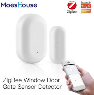 Tuya ZigBee Smart Window Door Gate Sensor Detector Smart Home Security Alarm System Smart Life Tuya App Remote Control