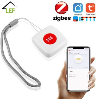 Tuya Zigbee Sos Knop Sensor Alarm Ouderen Alarm Waterdicht Emergency Alarm Schakelaar Smartlife App