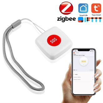 Tuya Zigbee Sos Knop Sensor Alarm Ouderen Alarm Waterdichte Emergency Panic Button Tuya Smart Leven App Afstandsbediening