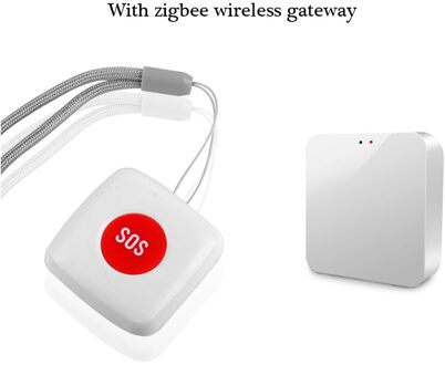 Tuya Zigbee Sos Knop Smart Wireles Sensor Alarm Ouderen Alarm Waterdicht Emergency Hulp Alarm Switch Werken Met Tuya Zigbee Hub met zigbee gateway