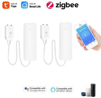 Tuya Zigbee Waterlek Sensor Detector Flood Alert Overloop Alarmsysteem Onafhankelijke Water Lekkage Alarm Smart Leven App 02