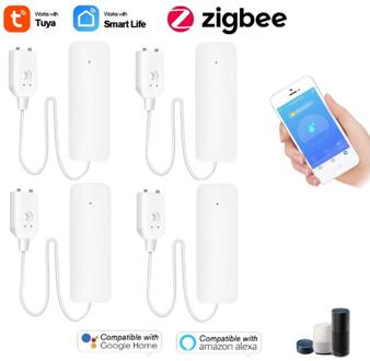 Tuya Zigbee Waterlek Sensor Detector Flood Alert Overloop Alarmsysteem Onafhankelijke Water Lekkage Alarm Smart Leven App 04