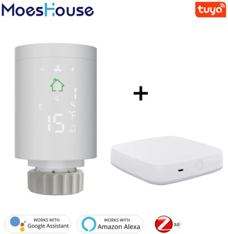 Tuya ZigBee3.0 Radiator Actuator Programmable Thermostat Thermostatic Radiator Valve Temperature Controller Alexa Voice Control