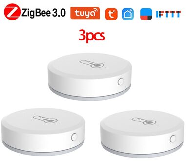 Tuya ZigBee3.0 Temperatuur En Vochtigheid Sensor Batterij Aangedreven Werkt Met Alexa Google Assistent En Tuya Zigbee Hub Smart Home 3stk Sensors
