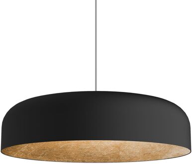 Tuzzi Hanglamp, 1xe27, Metaal, Zwart Mat/gouden Blad, D.40cm