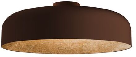 Tuzzi Plafondlamp, 1xe27, Metaal, Bruin Corten/blad Gouden, D.40cm