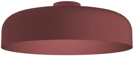 Tuzzi Plafondlamp, 1xe27, Metaal, Rood Cowhide, D.40cm
