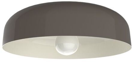 Tuzzi Plafondlamp, 1xe27, Metaal, Taupe Grijs/wit, D.40cm