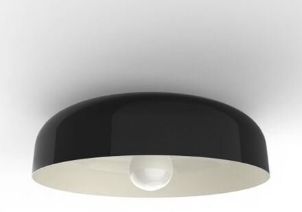 Tuzzi Plafondlamp, 1xe27, Metaal, Zwart Briljant/wit, D.40cm