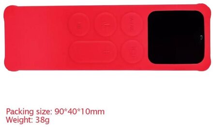 Tv Afstandsbediening Cover Silicone Waterdichte Case Anti-Stofkap Flexibele Accessoires Voor Apple TV4 Rood