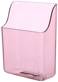 Tv Afstandsbediening Opbergdoos Airconditioner Opslag Case Mobiele Telefoon Plug Houder Stand Container Wandmontage Organizer roze