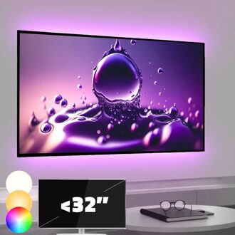 TV backlight set met 2 RGBWW ledstrips voor TV’s <32 inch